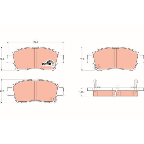 TRW Bremsbelagsatz, Scheibenbremse COTEC