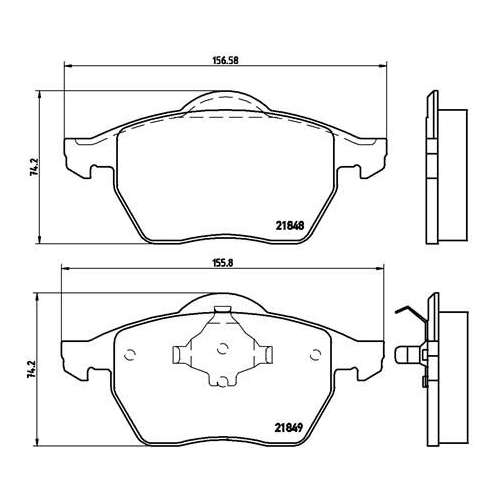 BREMBO Bremsbelagsatz, Scheibenbremse PRIME LINE