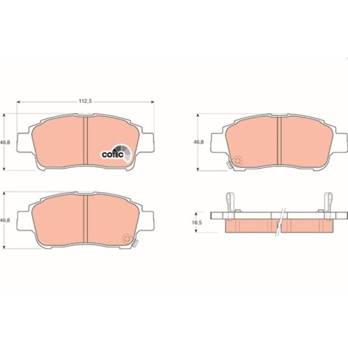 TRW Bremsbelagsatz, Scheibenbremse COTEC
