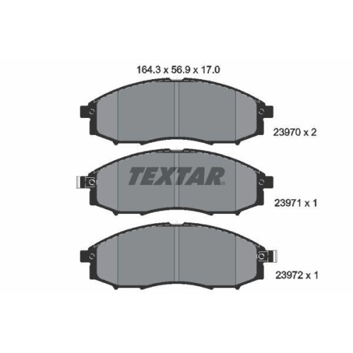 TEXTAR Bremsbelagsatz, Scheibenbremse