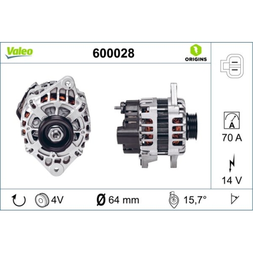 VALEO Generator VALEO ORIGINS NEW OE TECHNOLOGIE