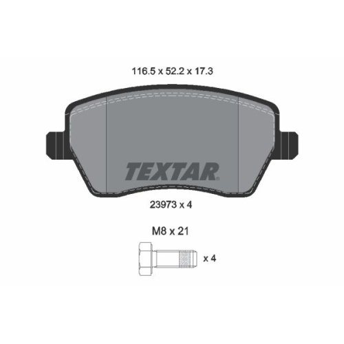 TEXTAR Bremsbelagsatz, Scheibenbremse Q+