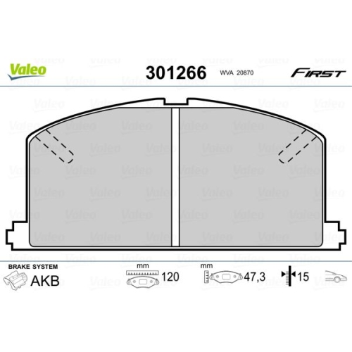 VALEO Bremsbelagsatz, Scheibenbremse FIRST