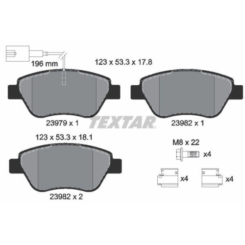 TEXTAR Bremsbelagsatz, Scheibenbremse Q+
