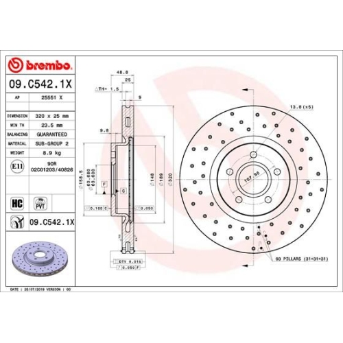 BREMBO Bremsscheibe XTRA LINE - Xtra