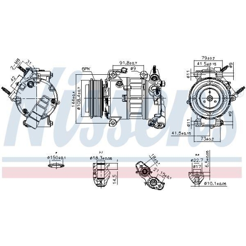 NISSENS Kompressor, Klimaanlage ** FIRST FIT **