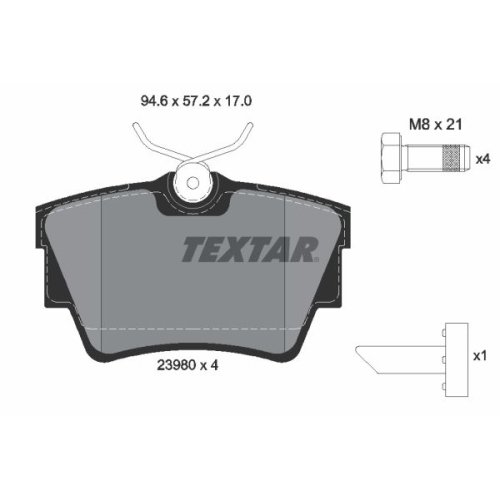 TEXTAR Bremsbelagsatz, Scheibenbremse Q+