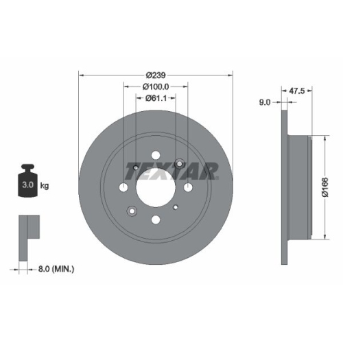 TEXTAR Bremsscheibe PRO