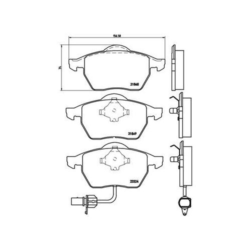 BREMBO Bremsbelagsatz, Scheibenbremse PRIME LINE