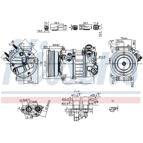 NISSENS Kompressor, Klimaanlage ** FIRST FIT **