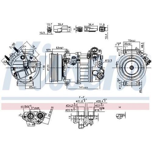 NISSENS Kompressor, Klimaanlage ** FIRST FIT **