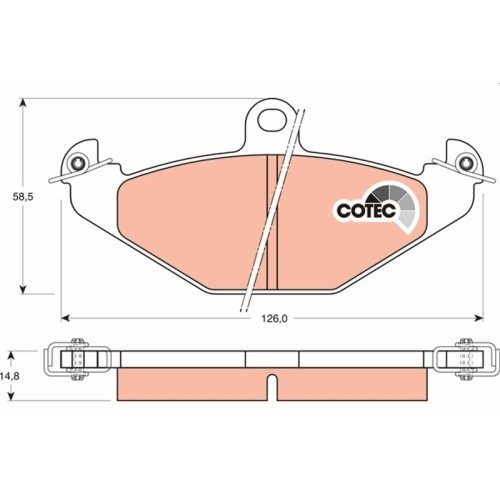 TRW Bremsbelagsatz, Scheibenbremse COTEC