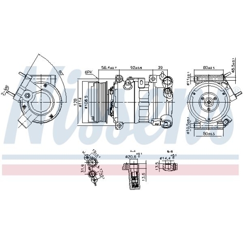 NISSENS Kompressor, Klimaanlage ** FIRST FIT **