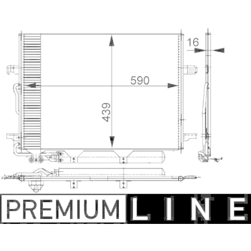 MAHLE Kondensator, Klimaanlage BEHR *** PREMIUM LINE ***