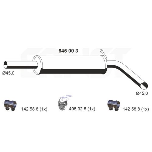 ERNST Mittelschalldämpfer