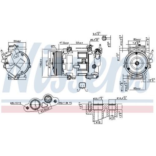 NISSENS Kompressor, Klimaanlage ** FIRST FIT **