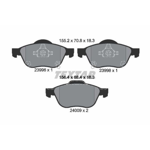 TEXTAR Bremsbelagsatz, Scheibenbremse
