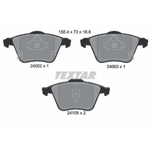 TEXTAR Bremsbelagsatz, Scheibenbremse Q+