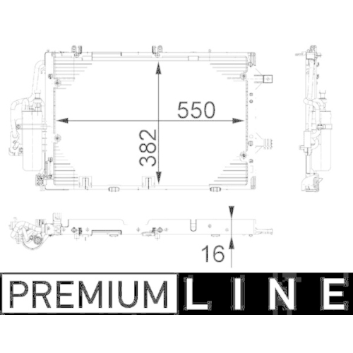 MAHLE Kondensator, Klimaanlage BEHR *** PREMIUM LINE ***