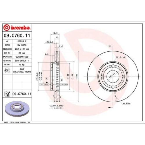 BREMBO Bremsscheibe PRIME LINE - UV Coated