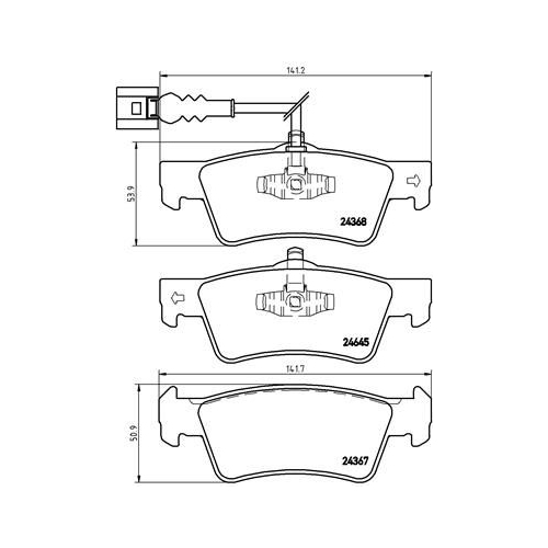 BREMBO Bremsbelagsatz, Scheibenbremse PRIME LINE