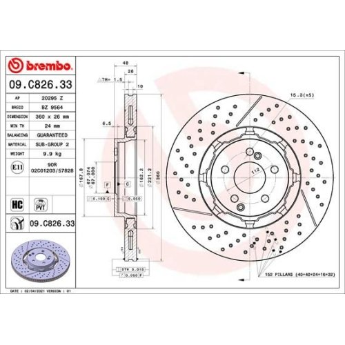 BREMBO Bremsscheibe PRIME LINE - Dual Cast