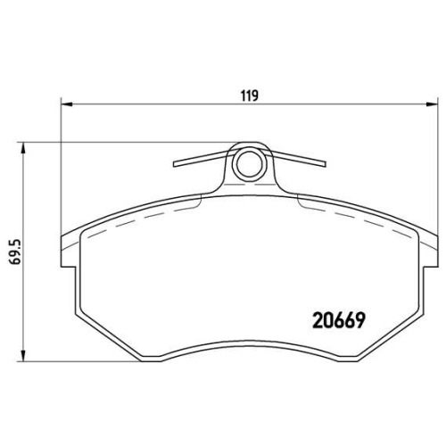 BREMBO Bremsbelagsatz, Scheibenbremse PRIME LINE