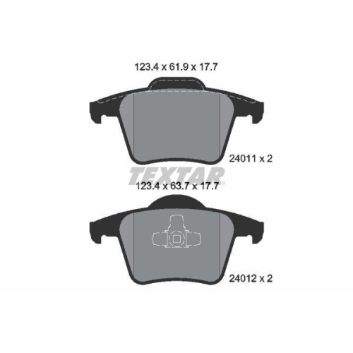 TEXTAR Bremsbelagsatz, Scheibenbremse