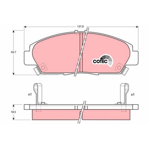 TRW Bremsbelagsatz, Scheibenbremse COTEC