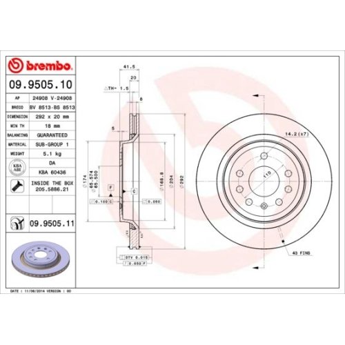 BREMBO Bremsscheibe PRIME LINE - UV Coated