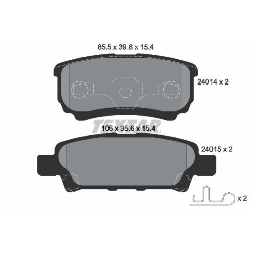 TEXTAR Bremsbelagsatz, Scheibenbremse