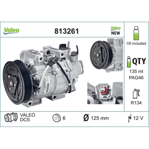 VALEO Kompressor, Klimaanlage VALEO ORIGINS NEW OE TECHNOLOGIE