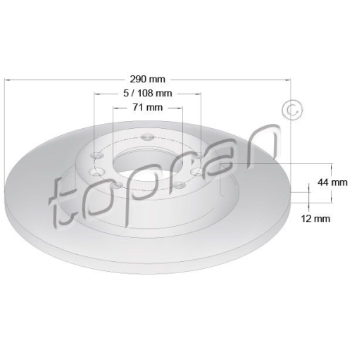 TOPRAN Bremsscheibe COATED