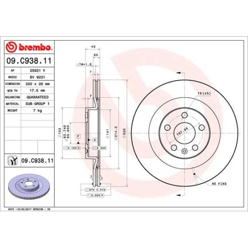 BREMBO Bremsscheibe PRIME LINE - UV Coated