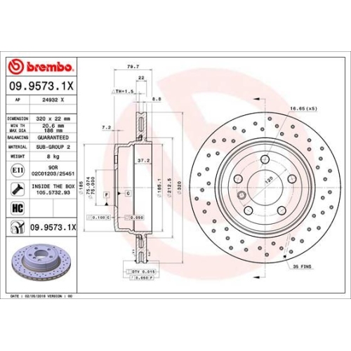 BREMBO Bremsscheibe XTRA LINE - Xtra