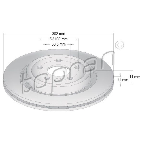 TOPRAN Bremsscheibe COATED