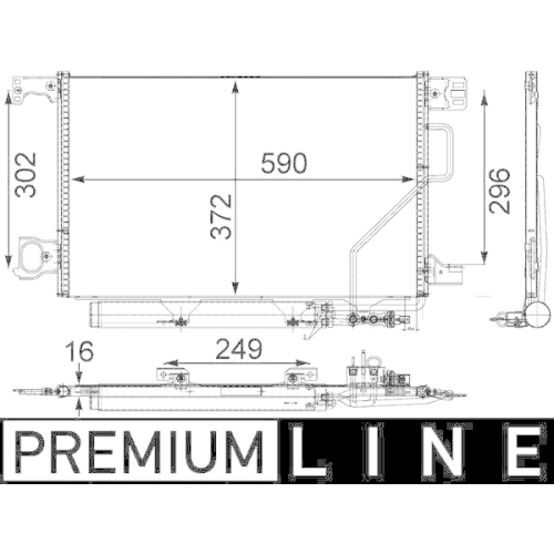 MAHLE Kondensator, Klimaanlage BEHR *** PREMIUM LINE ***