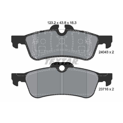 TEXTAR Bremsbelagsatz, Scheibenbremse Q+