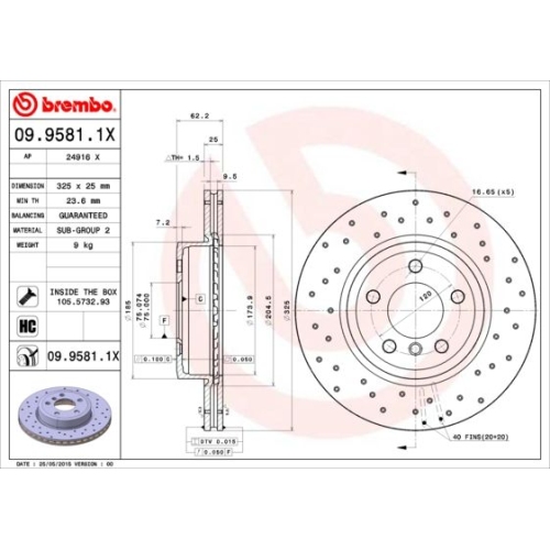 BREMBO Bremsscheibe XTRA LINE - Xtra