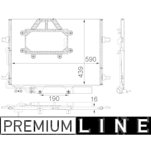 MAHLE Kondensator, Klimaanlage BEHR *** PREMIUM LINE ***