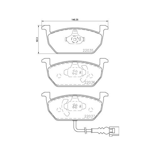 BREMBO Bremsbelagsatz, Scheibenbremse XTRA LINE