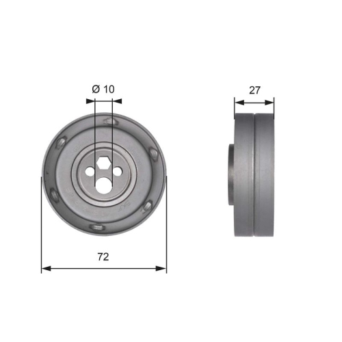 GATES Spannrolle, Zahnriemen PowerGrip™