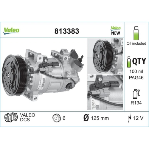 VALEO Kompressor, Klimaanlage VALEO ORIGINS NEW OE TECHNOLOGIE