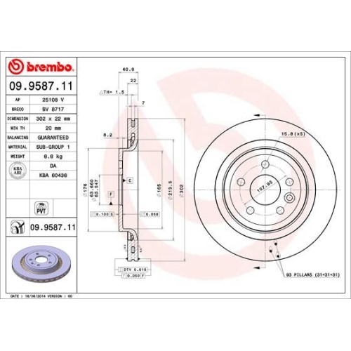 BREMBO Bremsscheibe PRIME LINE - UV Coated