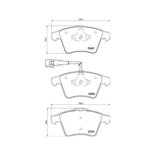 BREMBO Bremsbelagsatz, Scheibenbremse PRIME LINE