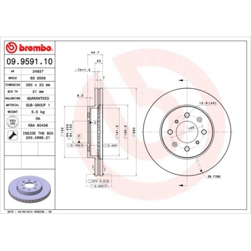 BREMBO Bremsscheibe PRIME LINE