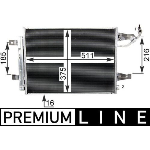 MAHLE Kondensator, Klimaanlage BEHR *** PREMIUM LINE ***