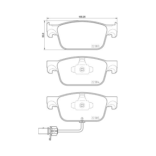 BREMBO Bremsbelagsatz, Scheibenbremse PRIME LINE