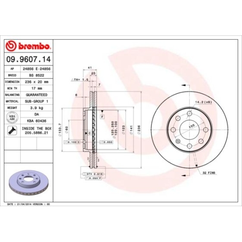 BREMBO Bremsscheibe PRIME LINE