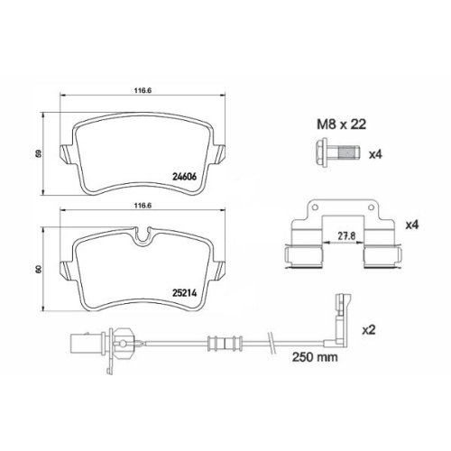 BREMBO Bremsbelagsatz, Scheibenbremse PRIME LINE